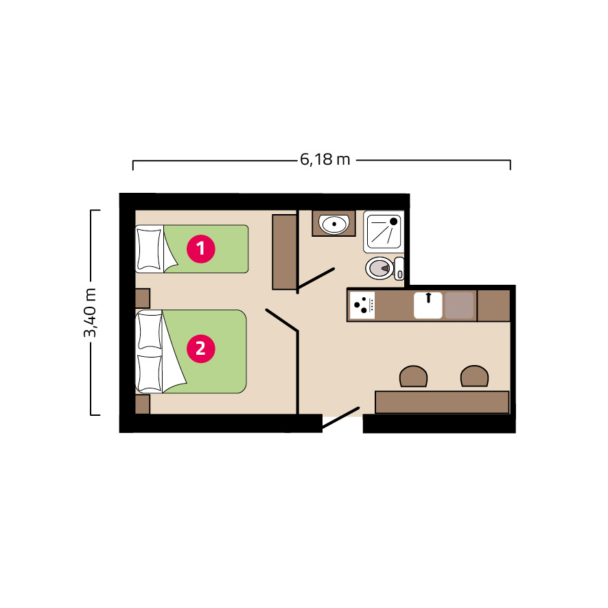 Plan Appartement des Boucholeurs Noirmoutier en Vendée