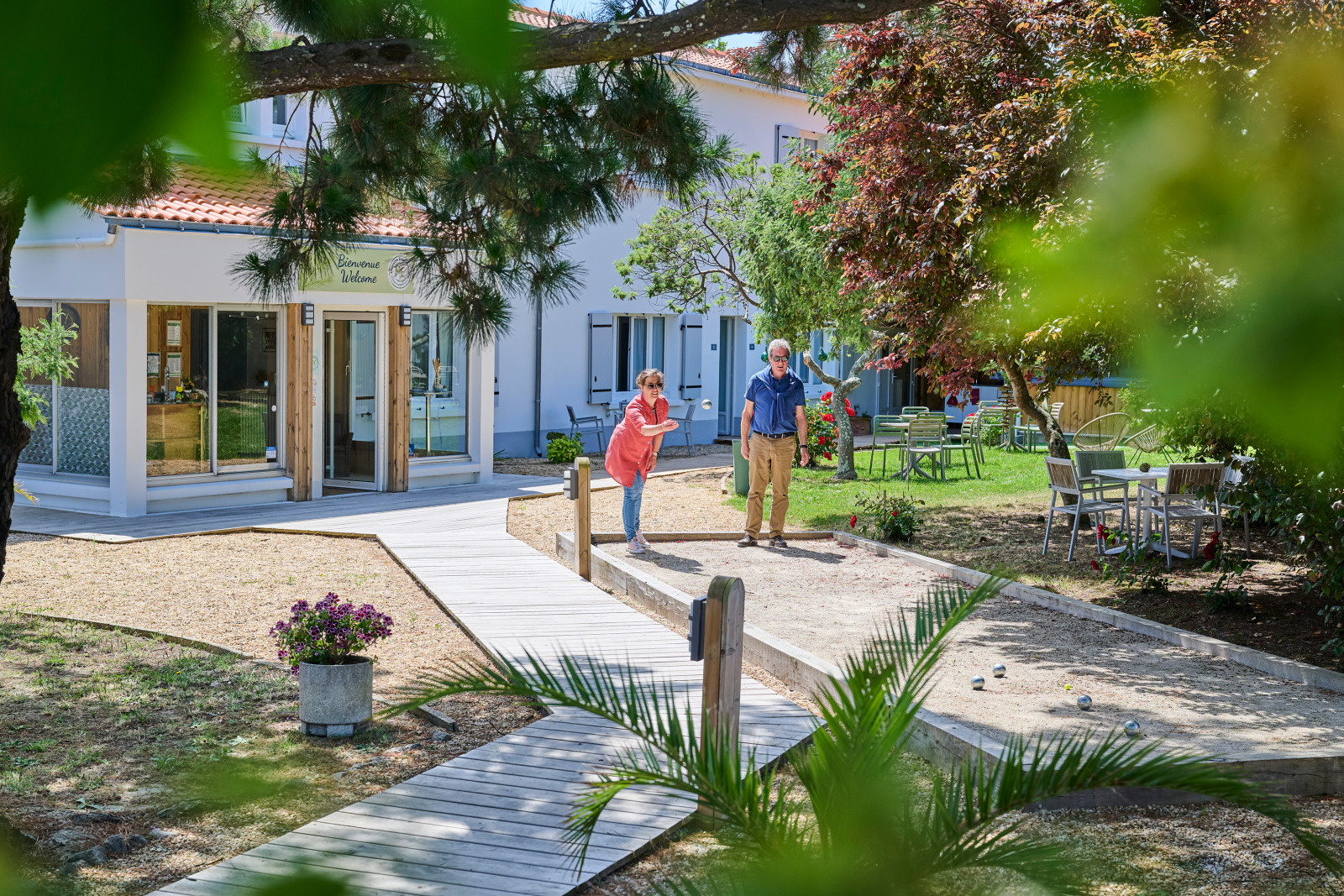 terrain de pétanque hôtel et appartements en Vendée