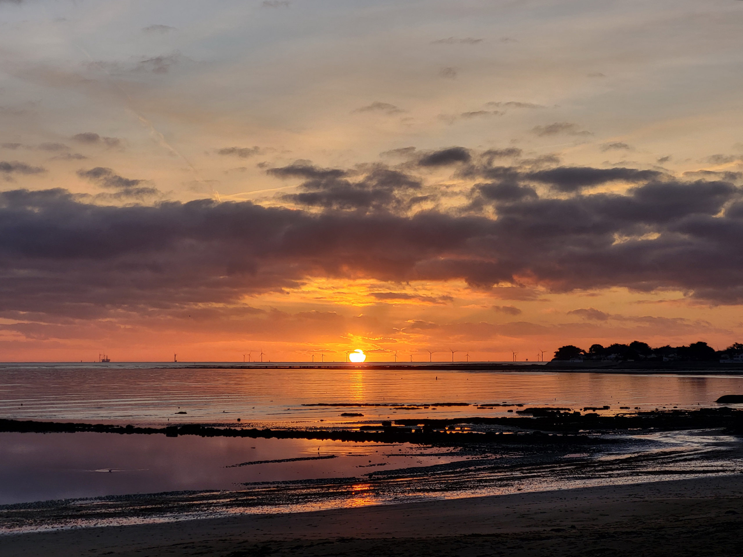 Coucher de soleil Plage de Cantine à La Guérinière