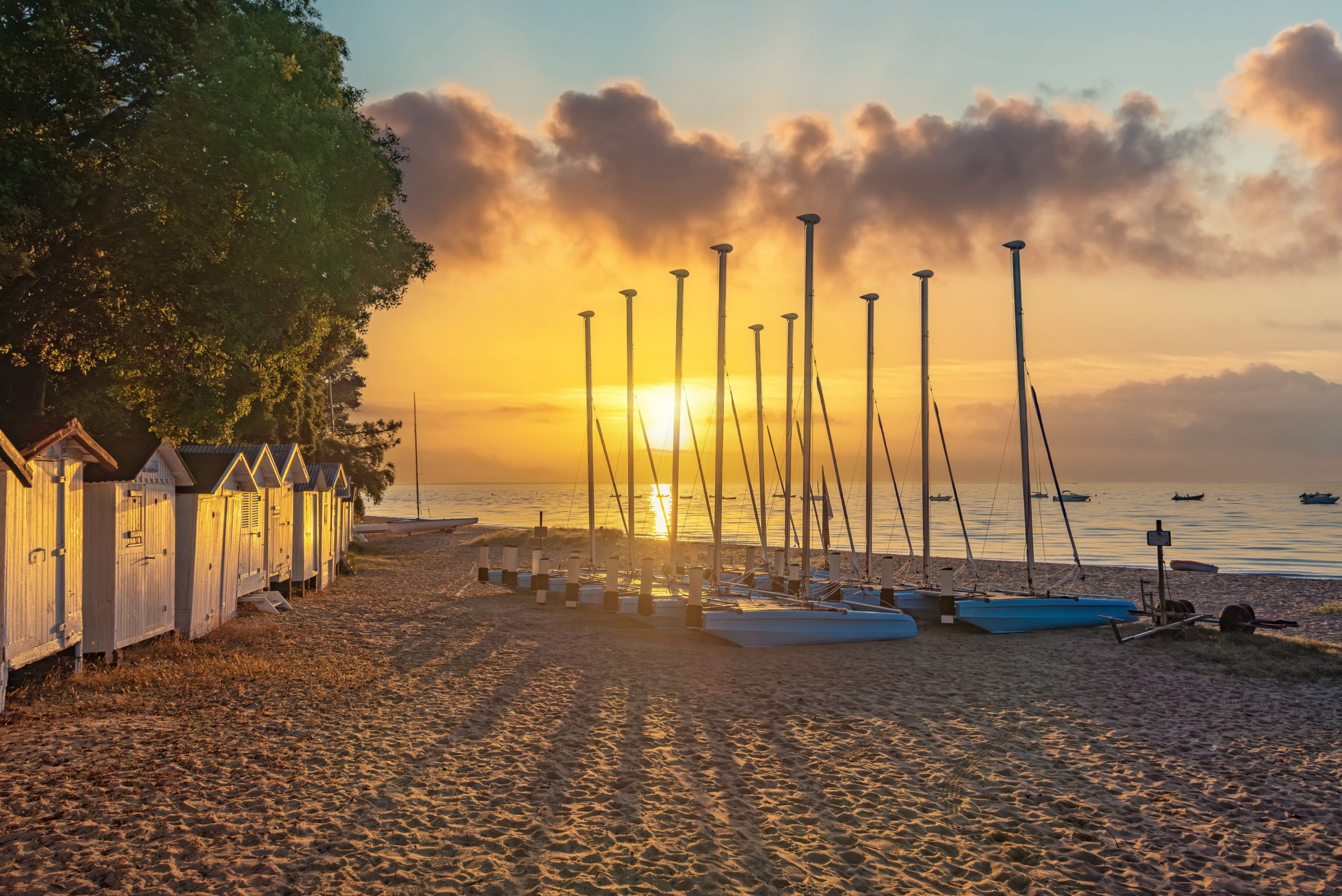 Plage des sableaux au coucher de soleil